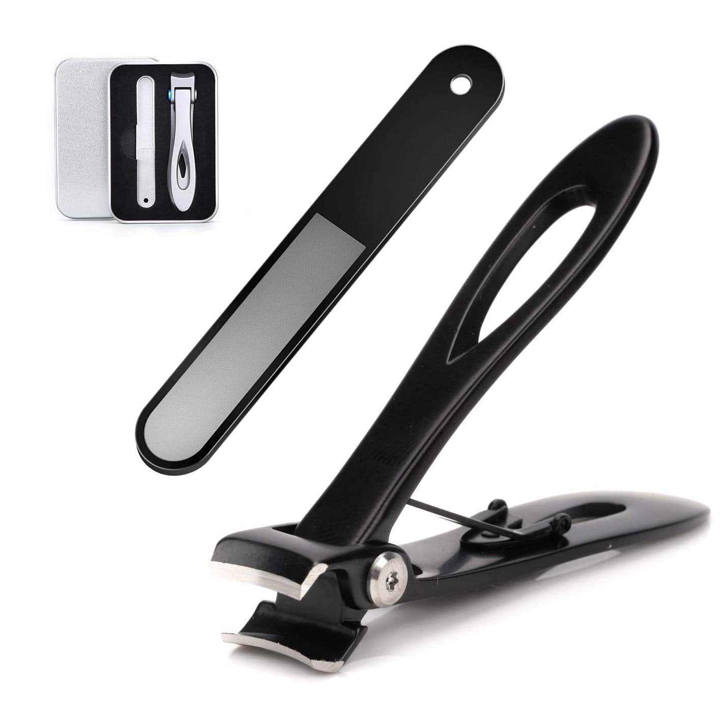 MAYCREATE Nail Cutter for Men Toe Nail Cutter for Thick Nails Cutting Clipper Trimmer for Women Wide-Opening Sharp Jaws Stainless Steel Large Nail Clippers Set with Nail File MAYCREATE Nail Cutter for Men Toe Nail Cutter for Thick Nails Cutting Clipper Trimmer for Women Wide-Opening Sharp Jaws Stainless Steel Large Nail Clippers Set with Nail File